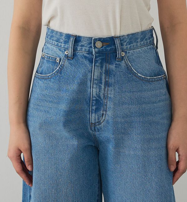 abahouse mavie「【GISELe 4月号掲載】ウォッシュドバレルジーンズ/大人カジュアル/カーブパ」|デニム|