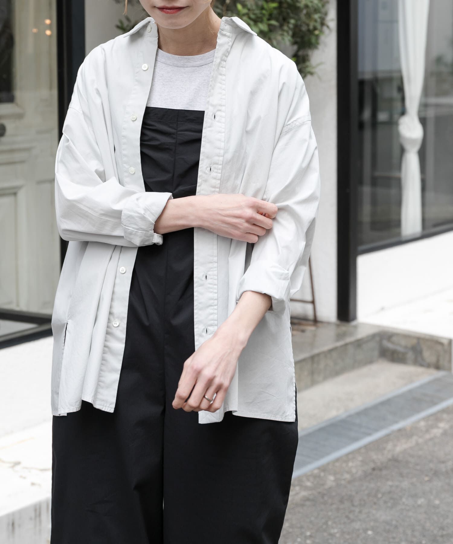 URBAN RESEARCH DOORS「FORK&SPOON　ガーメントダイロングスリーブシャツ」|シャツ・ブラウス|