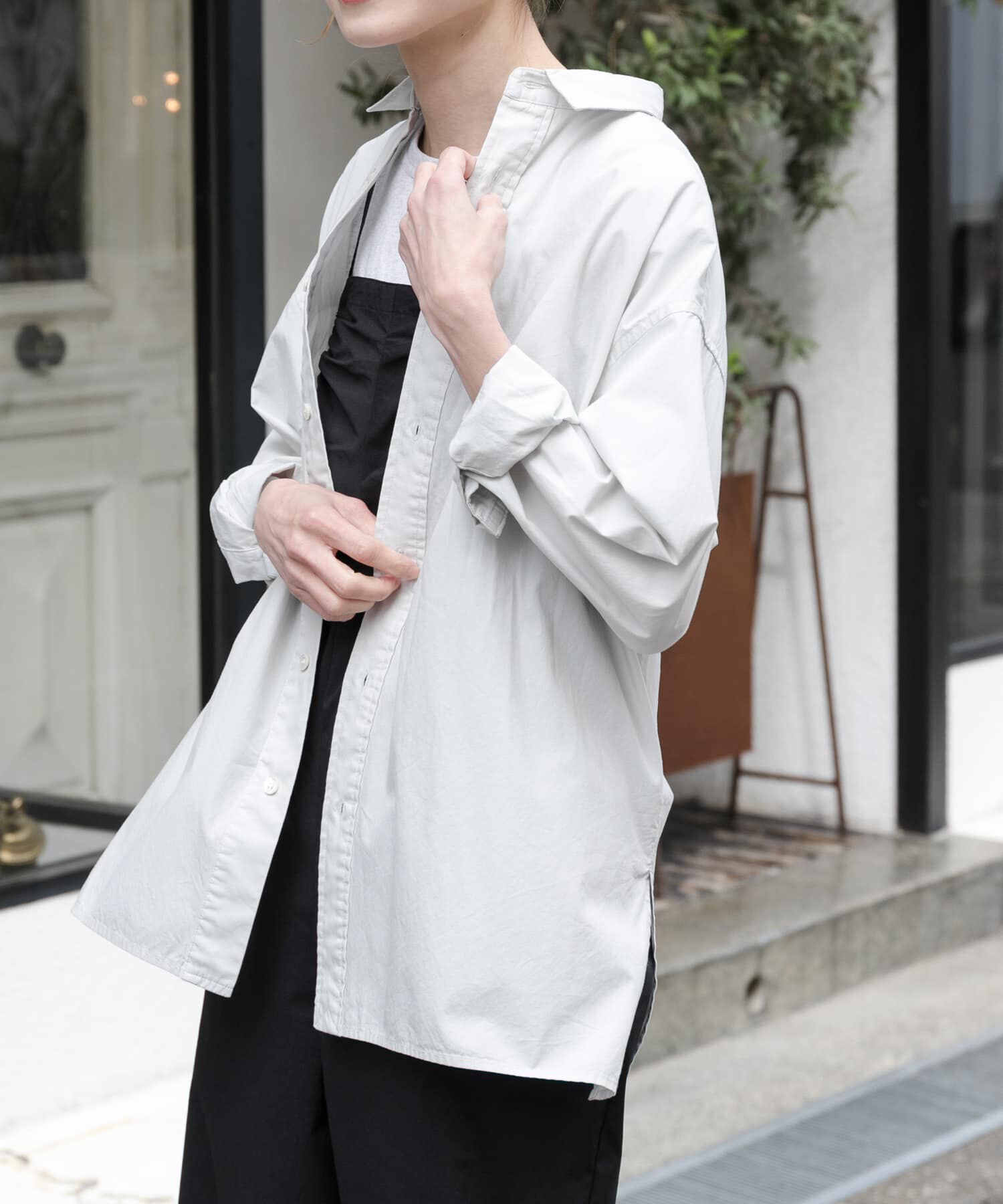 URBAN RESEARCH DOORS「FORK&SPOON　ガーメントダイロングスリーブシャツ」|シャツ・ブラウス|