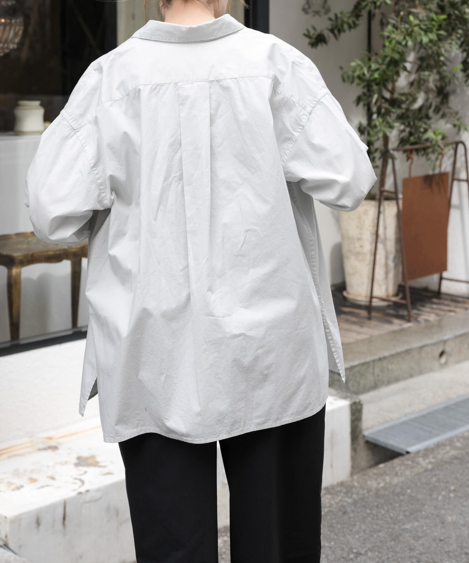 URBAN RESEARCH DOORS「FORK&SPOON　ガーメントダイロングスリーブシャツ」|シャツ・ブラウス|