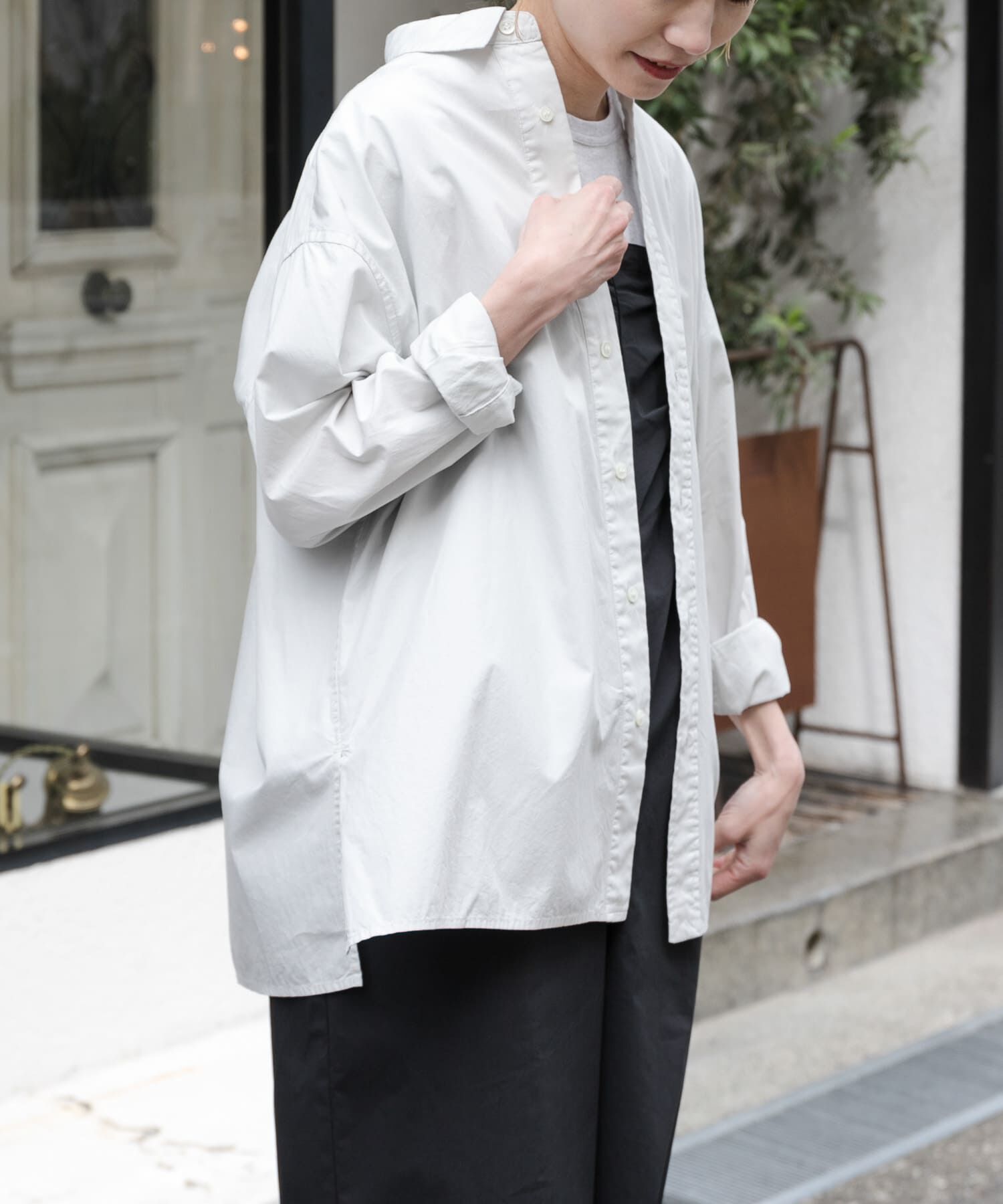 URBAN RESEARCH DOORS「FORK&SPOON　ガーメントダイロングスリーブシャツ」|シャツ・ブラウス|