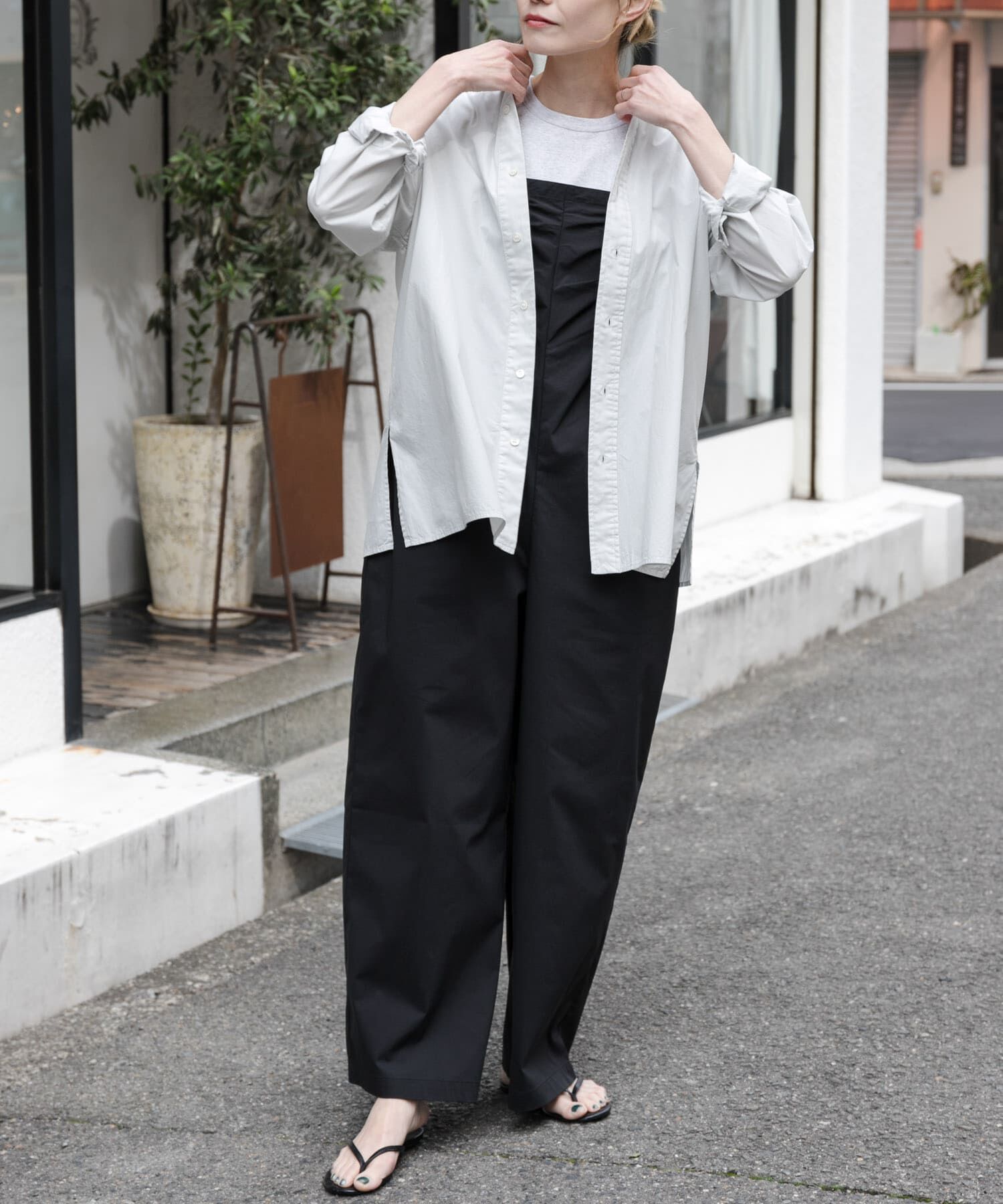 URBAN RESEARCH DOORS「FORK&SPOON　ガーメントダイロングスリーブシャツ」|シャツ・ブラウス|