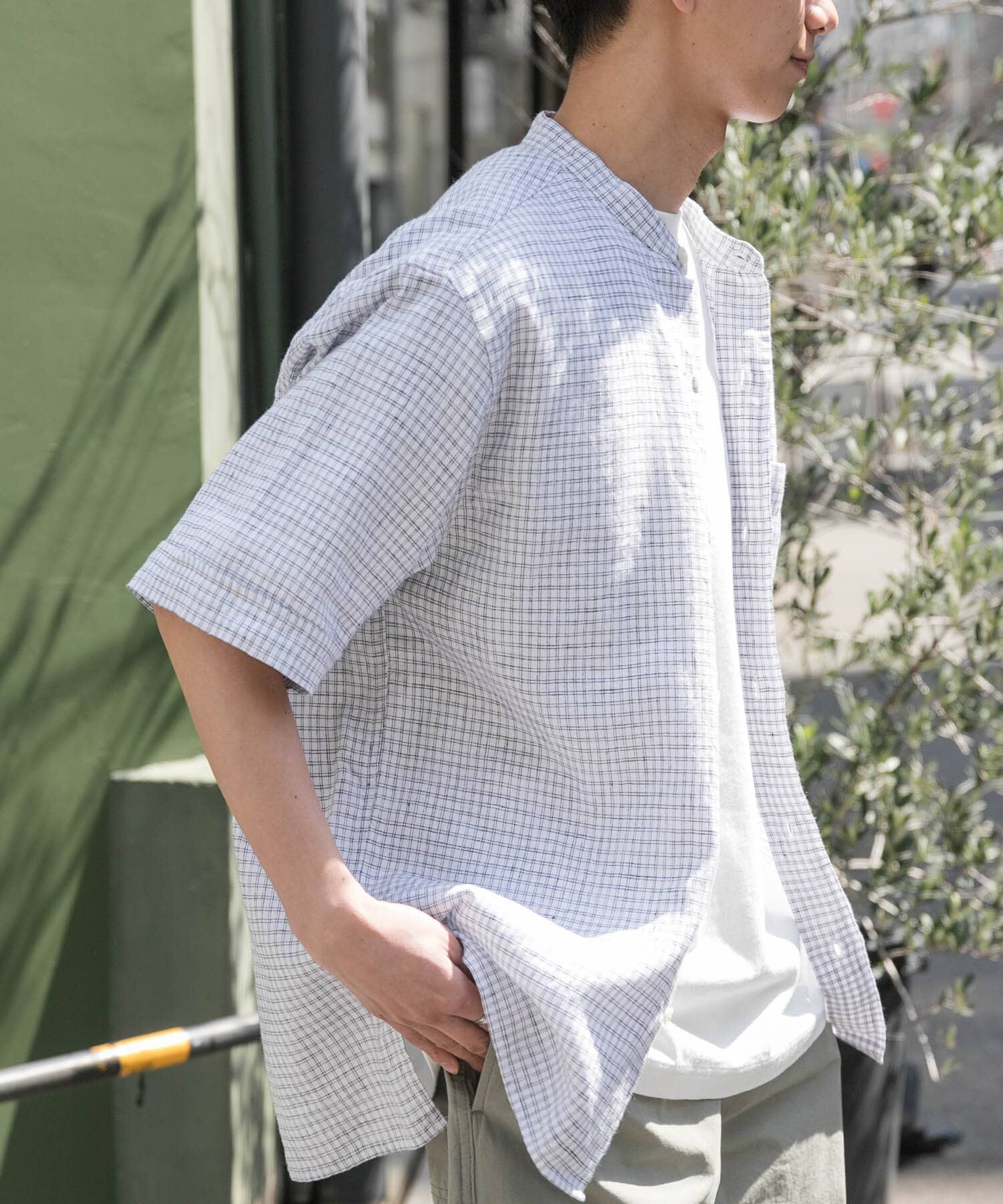 URBAN RESEARCH DOORS「FORK&SPOON　コットンリネンショートスリーブシャツ」|シャツ・ブラウス|