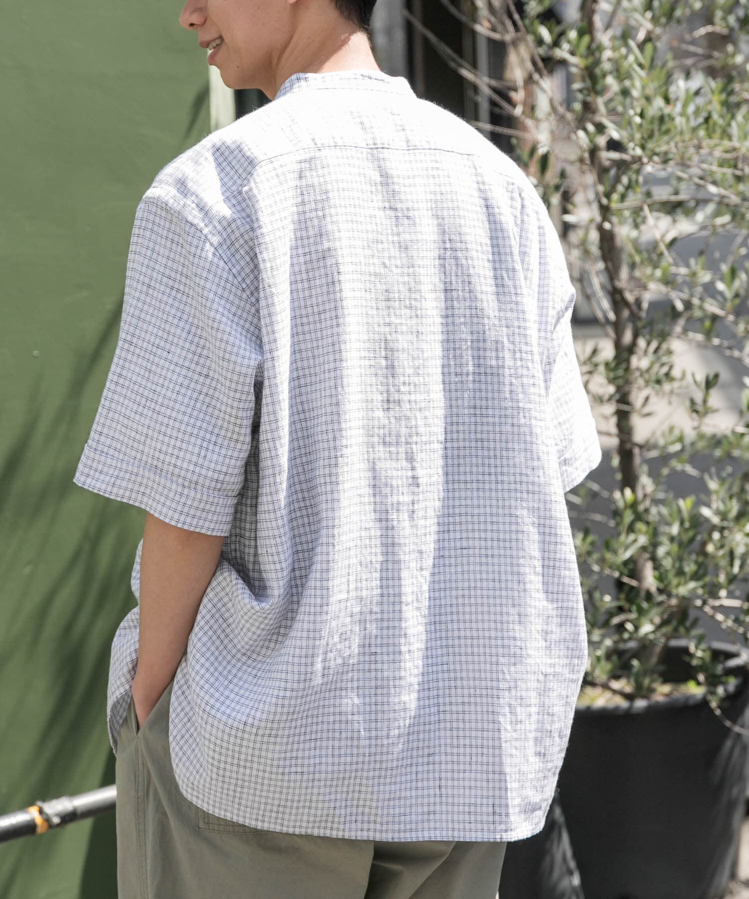 URBAN RESEARCH DOORS「FORK&SPOON　コットンリネンショートスリーブシャツ」|シャツ・ブラウス|