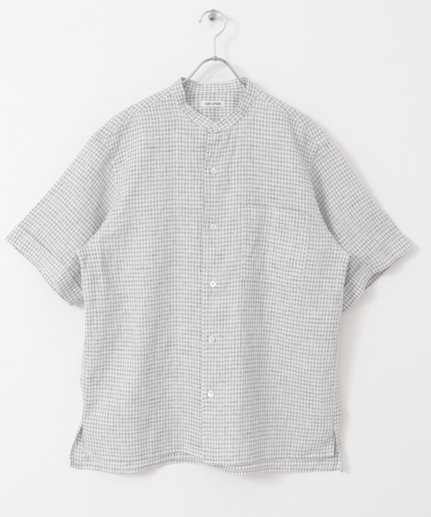 URBAN RESEARCH DOORS「FORK&SPOON　コットンリネンショートスリーブシャツ」|シャツ・ブラウス|