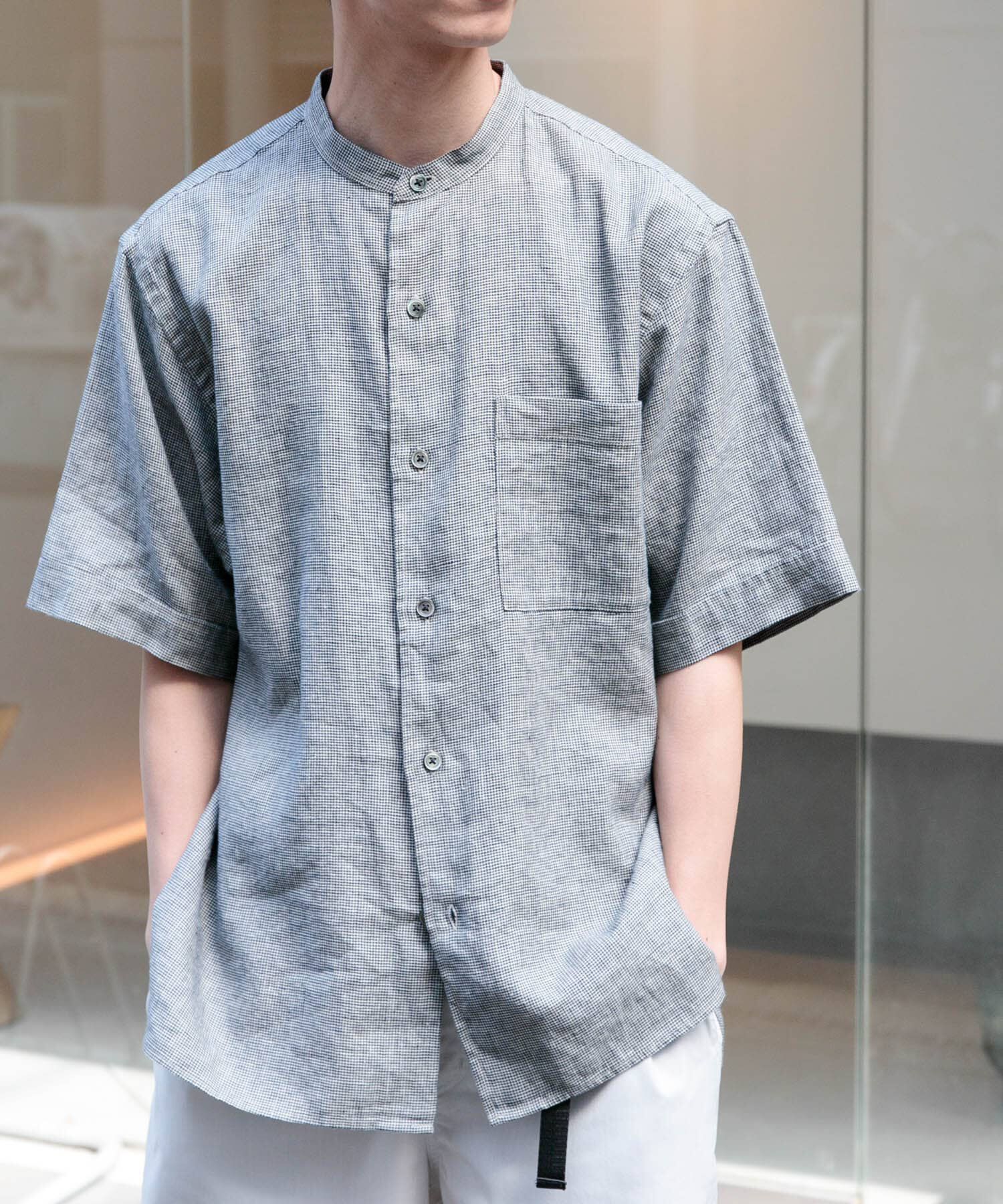 URBAN RESEARCH DOORS「FORK&SPOON　コットンリネンショートスリーブシャツ」|シャツ・ブラウス|