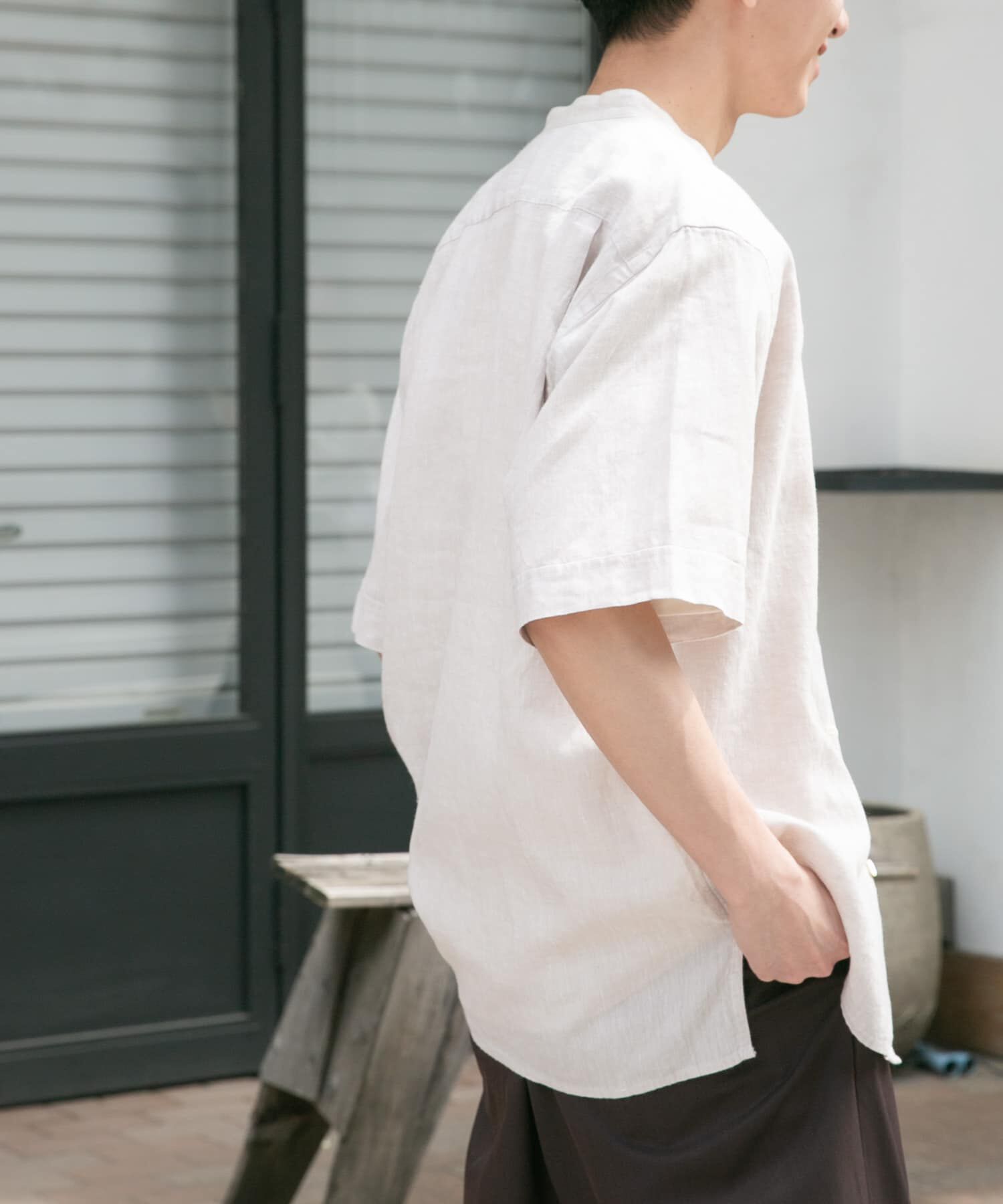 URBAN RESEARCH DOORS「FORK&SPOON　コットンリネンショートスリーブシャツ」|シャツ・ブラウス|