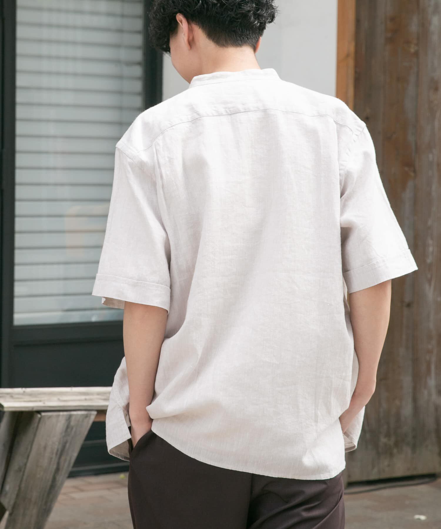 URBAN RESEARCH DOORS「FORK&SPOON　コットンリネンショートスリーブシャツ」|シャツ・ブラウス|