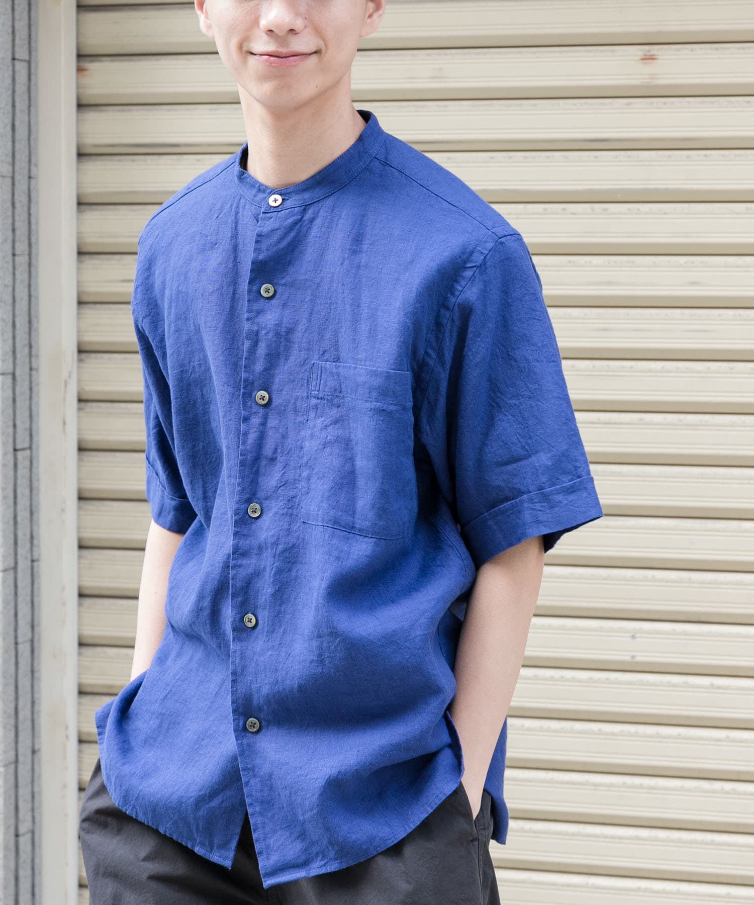 URBAN RESEARCH DOORS「FORK&SPOON　コットンリネンショートスリーブシャツ」|シャツ・ブラウス|