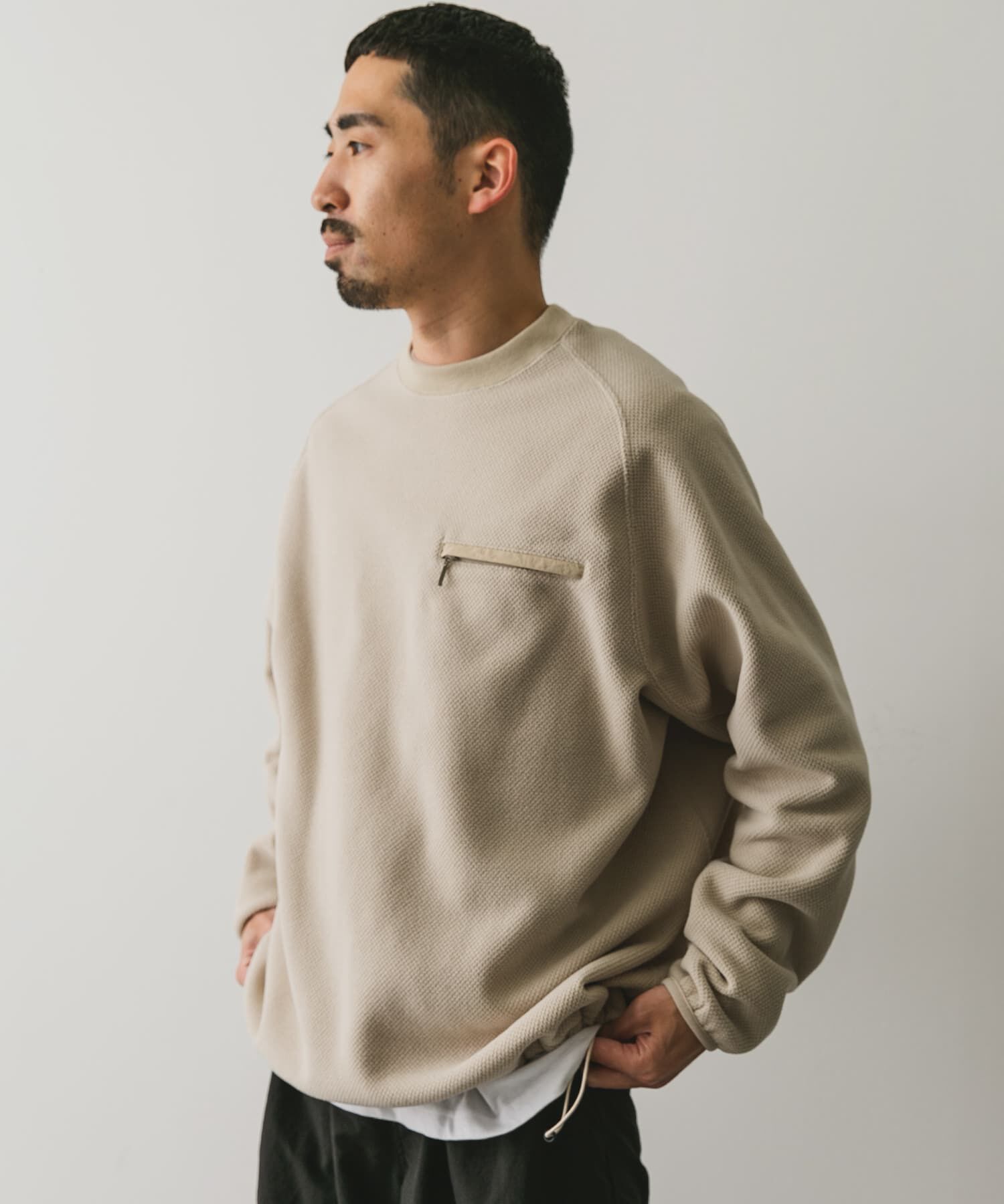 URBAN RESEARCH DOORS「『UR TECH』ピケフリース プルオーバー」|Tシャツ・カットソー|