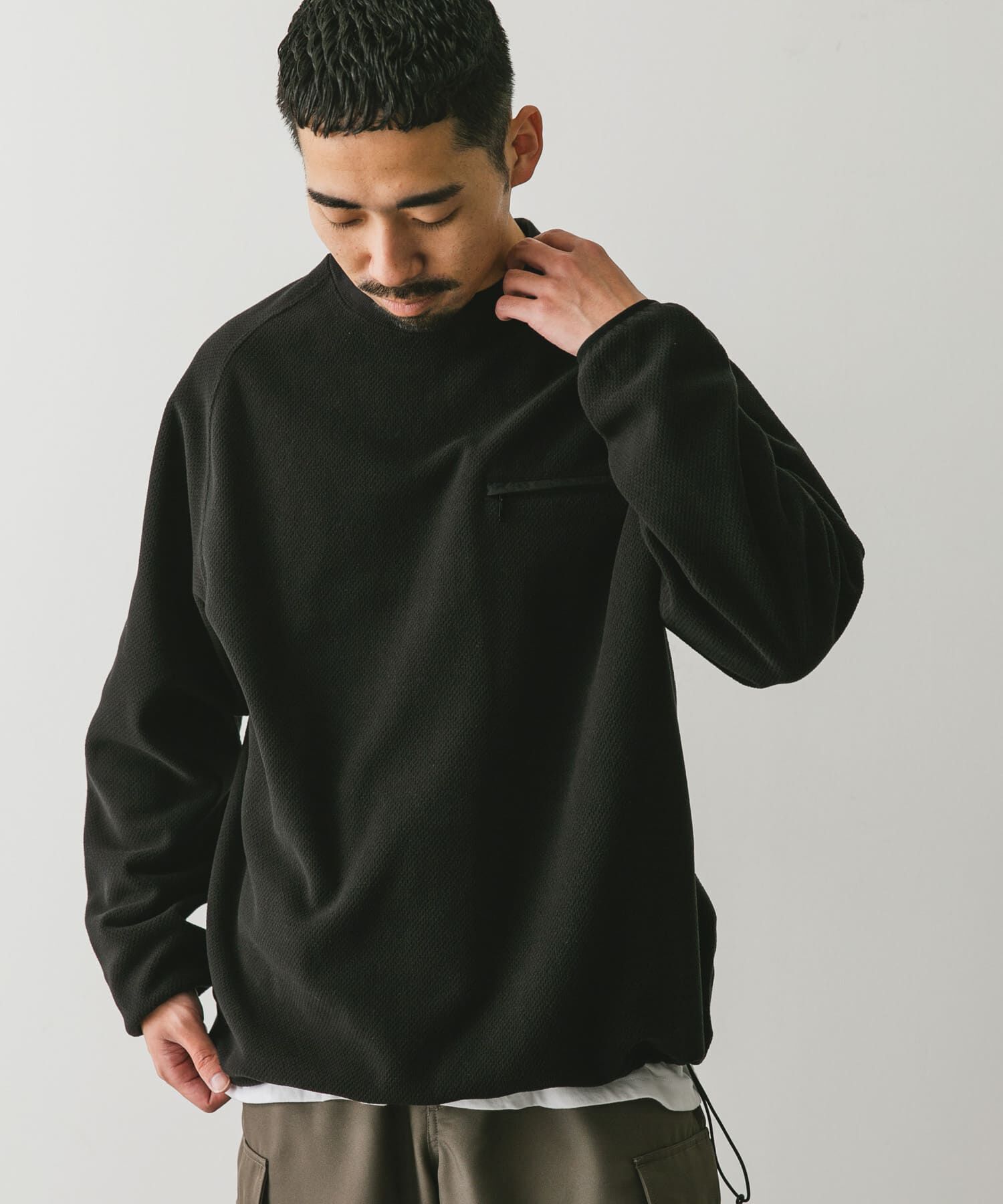 URBAN RESEARCH DOORS「『UR TECH』ピケフリース プルオーバー」|Tシャツ・カットソー|