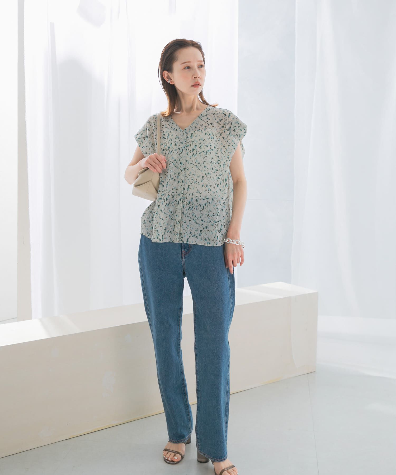 URBAN RESEARCH ROSSO「フラワープリントブラウス」|シャツ・ブラウス|