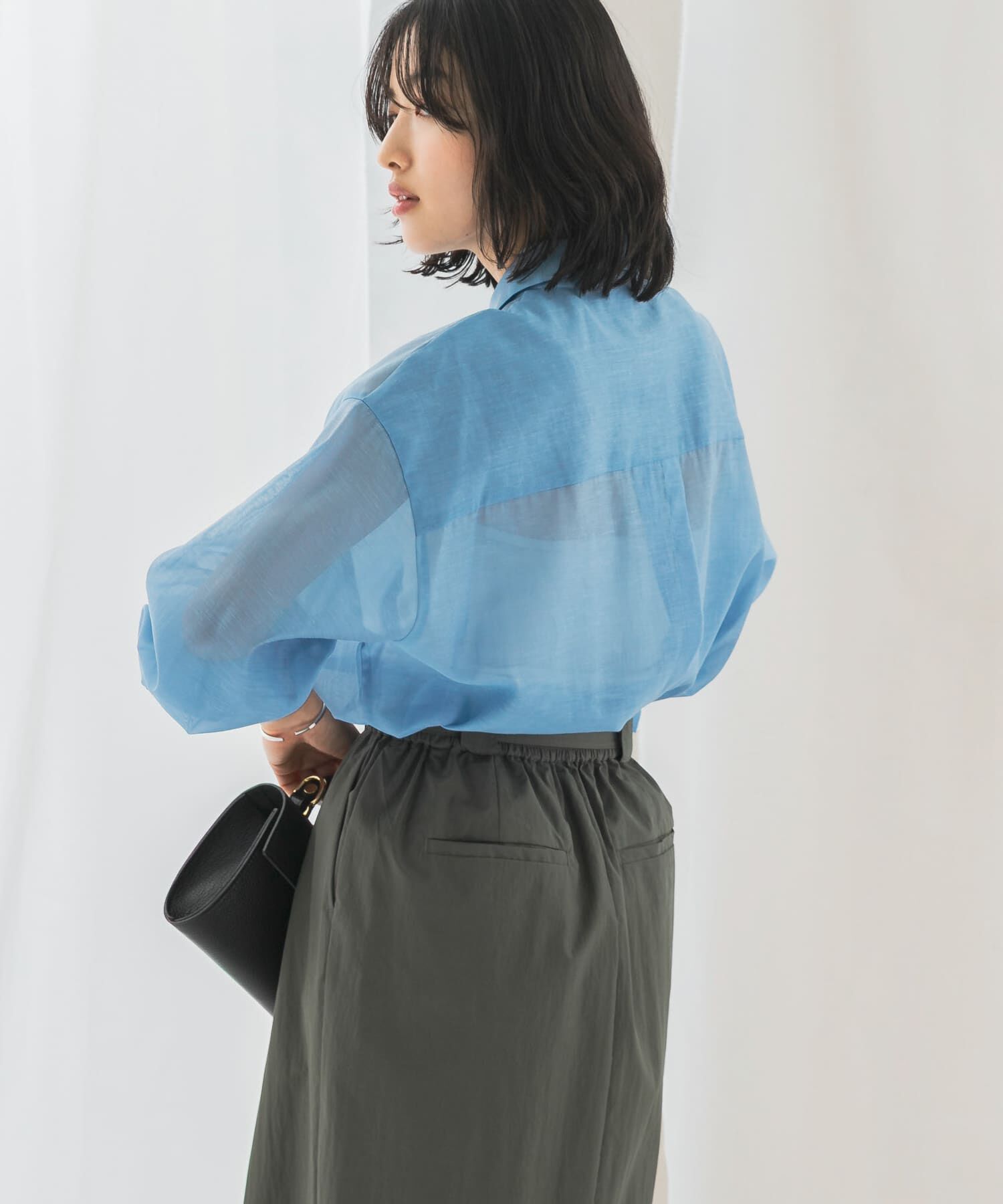 URBAN RESEARCH ROSSO「リネンタッチイージーケアオーバーシャツ」|シャツ・ブラウス|