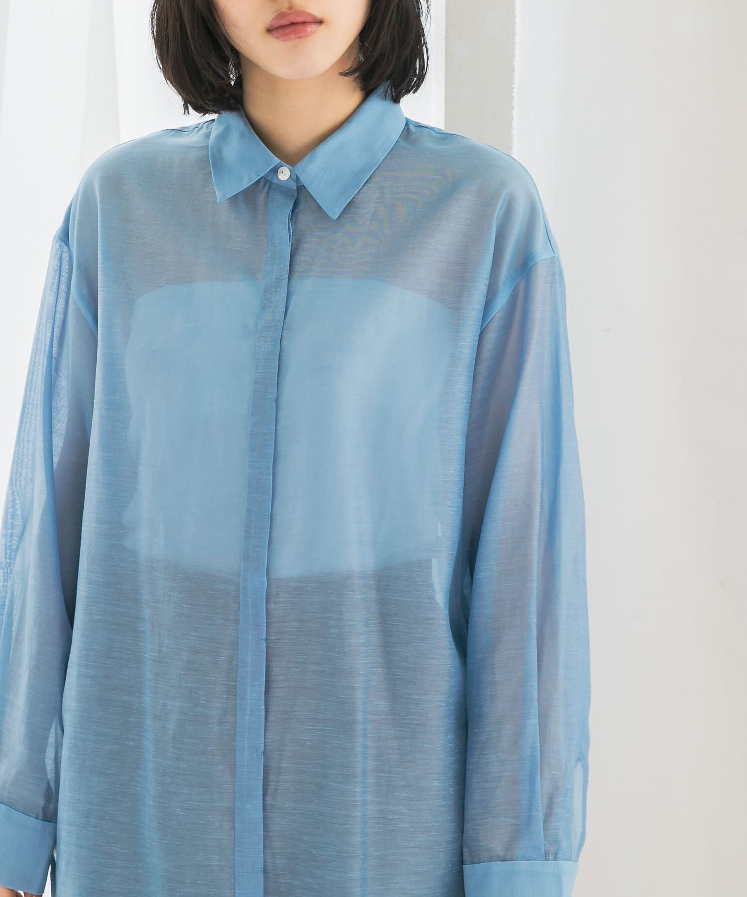 URBAN RESEARCH ROSSO「リネンタッチイージーケアオーバーシャツ」|シャツ・ブラウス|