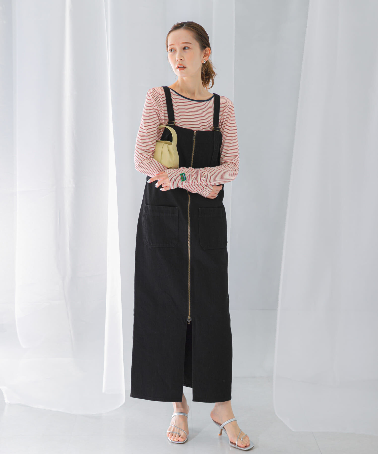 URBAN RESEARCH ROSSO「GREEN BUTTER　Two-way Stripe Patch T-shirts」|Tシャツ・カットソー|