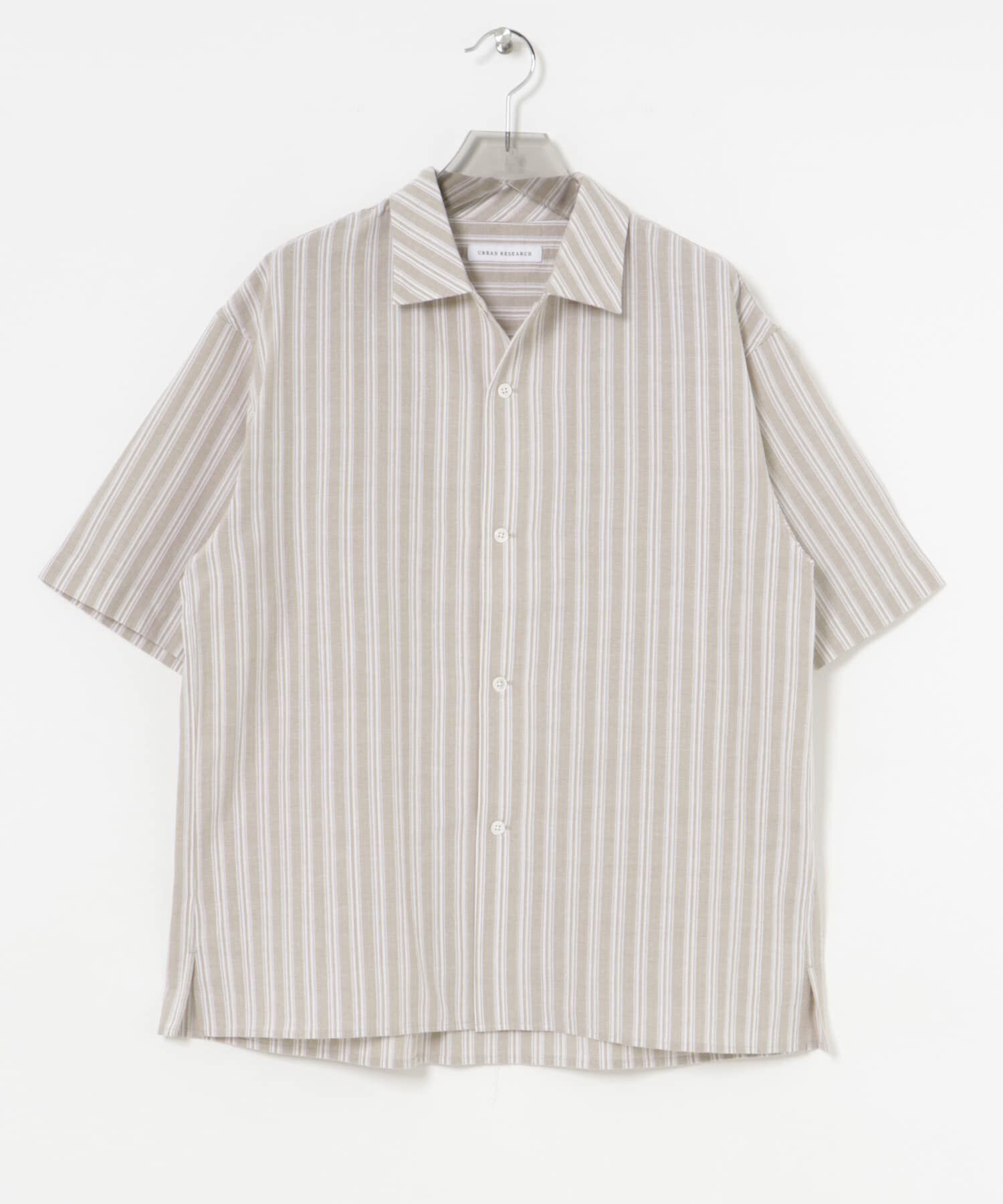 URBAN RESEARCH「オープンカラーストライプシャツ」|シャツ・ブラウス|