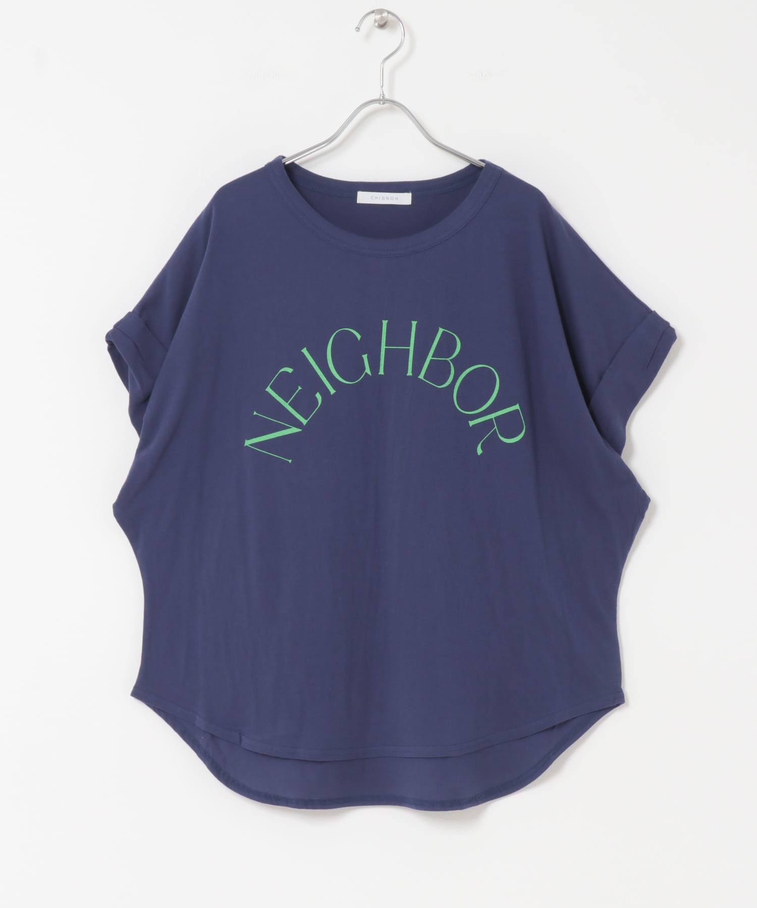 URBAN RESEARCH ROSSO「CHIGNON　アーチロゴフレンチ」|Tシャツ・カットソー|ネイビー