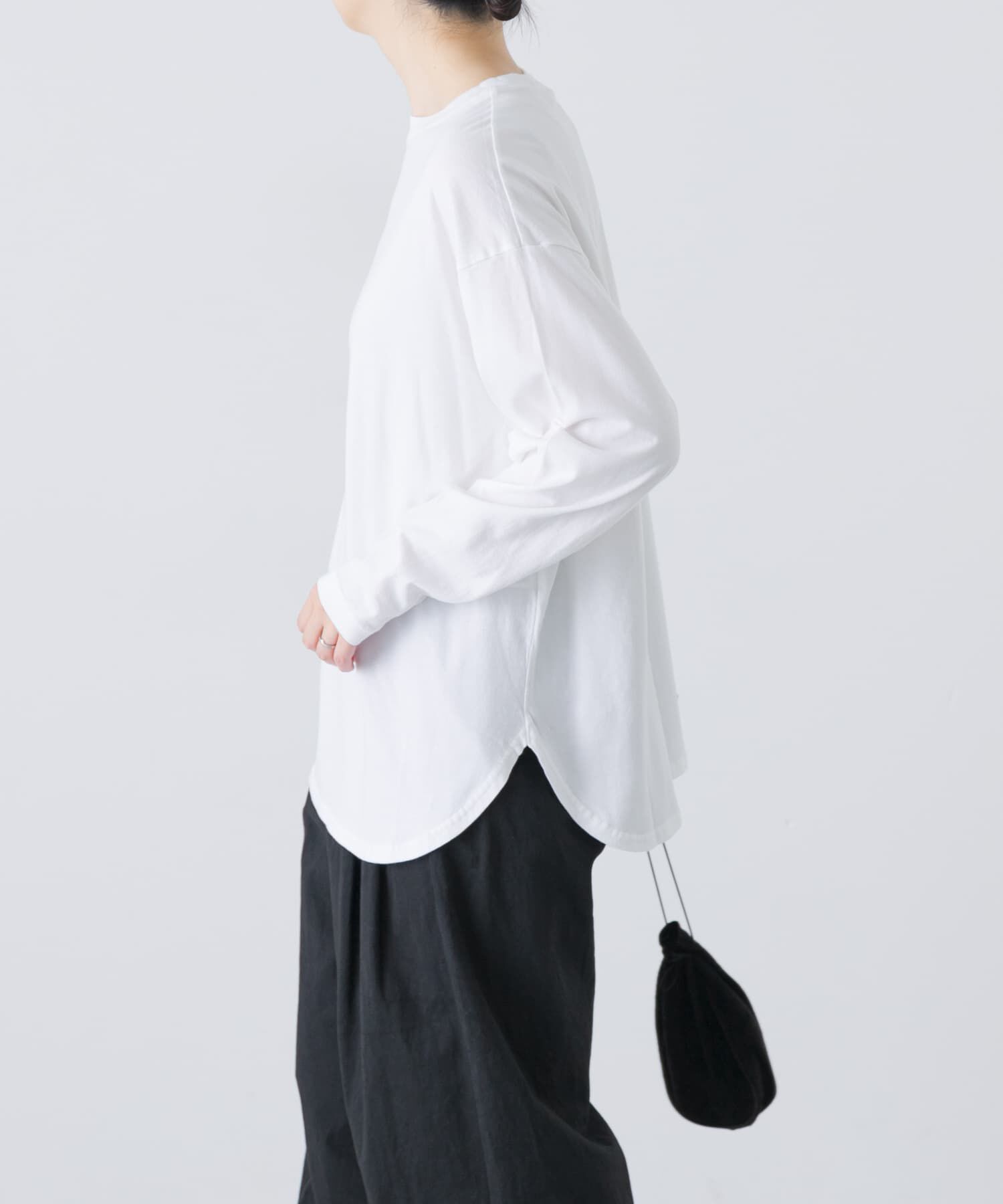 かぐれ「コットンクルーネックカットソー」|Tシャツ・カットソー|