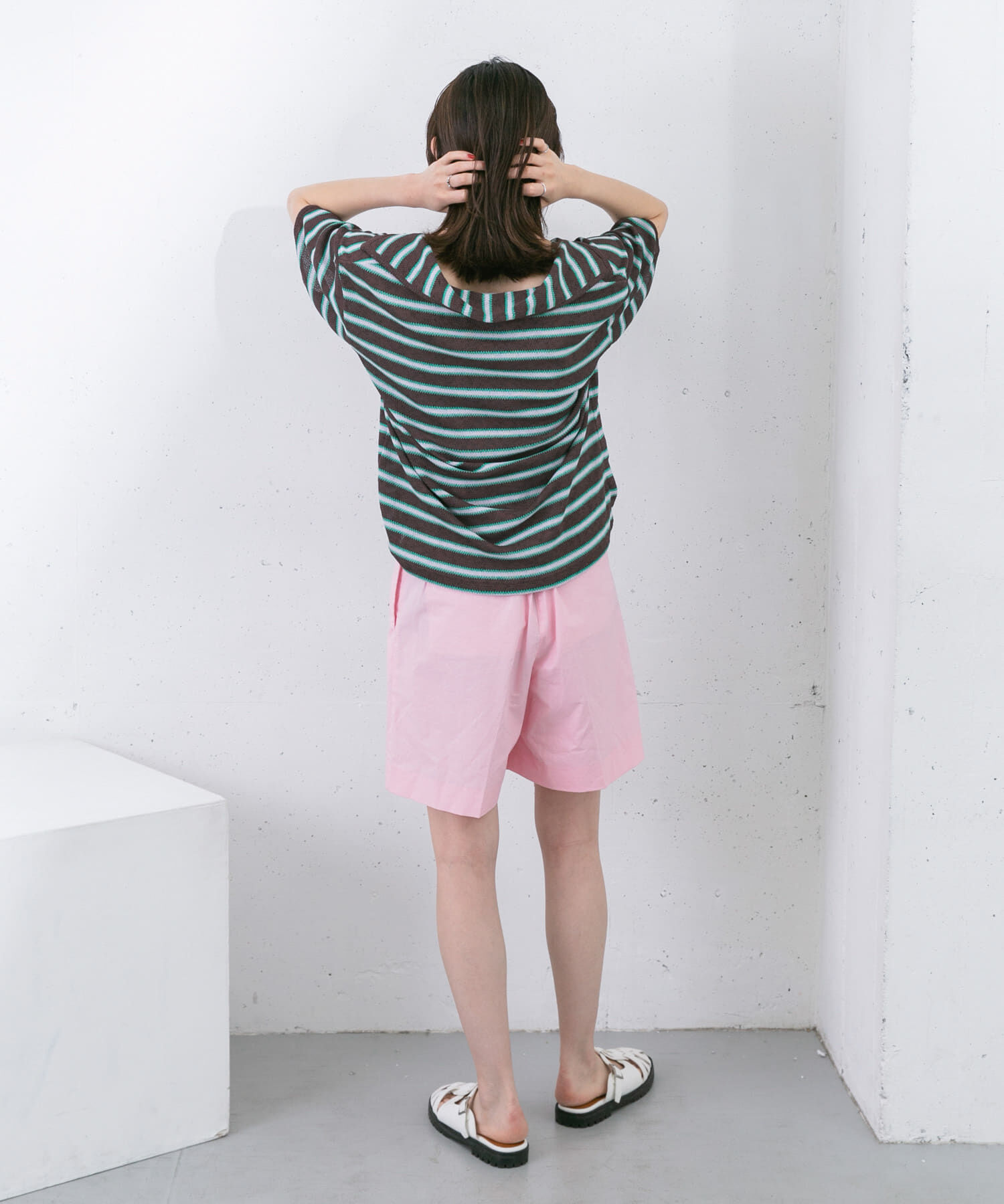  「Vネックボーダープルオーバー」|Tシャツ・カットソー|