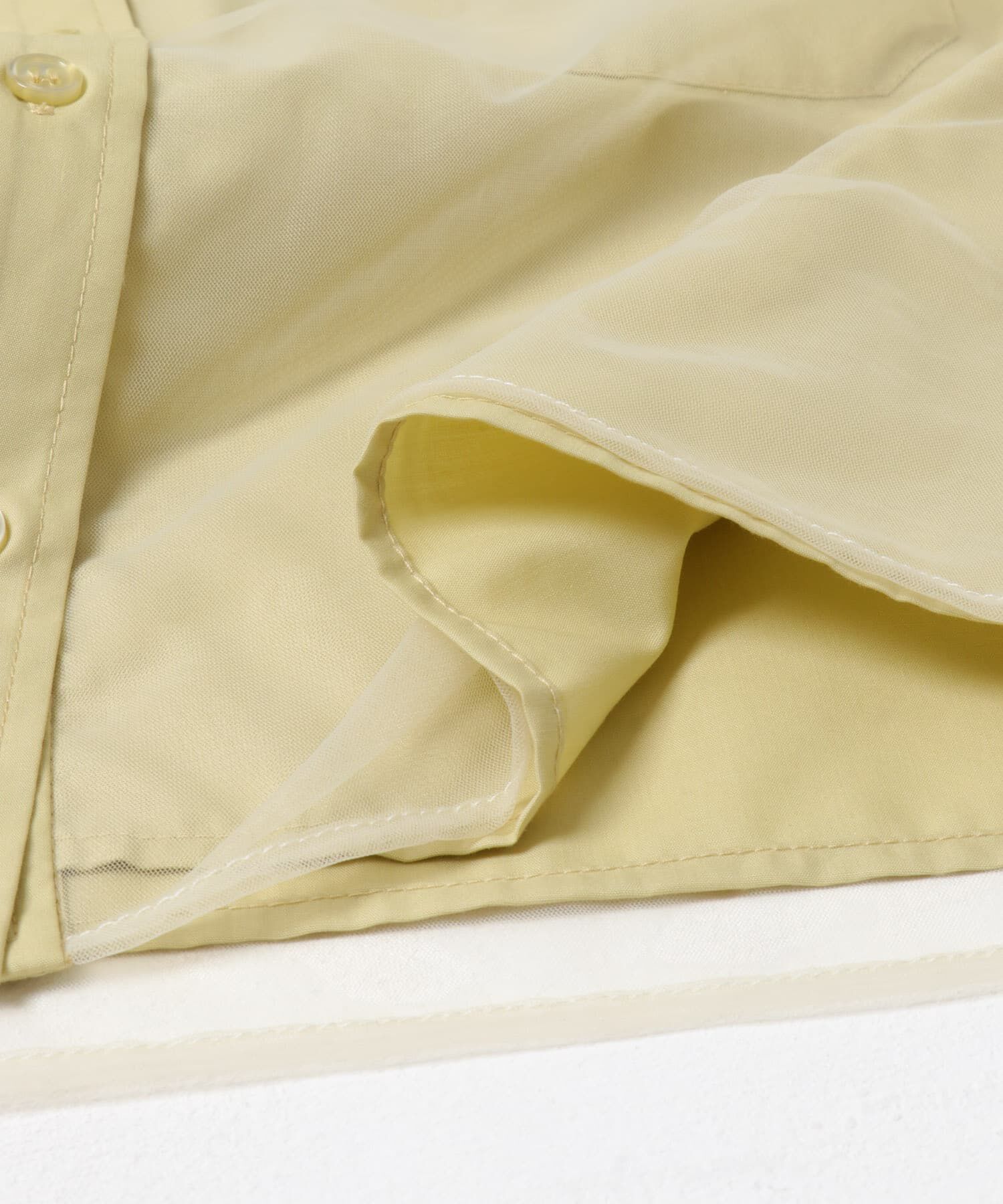  「チュールレイヤードショートシャツ」|シャツ・ブラウス|