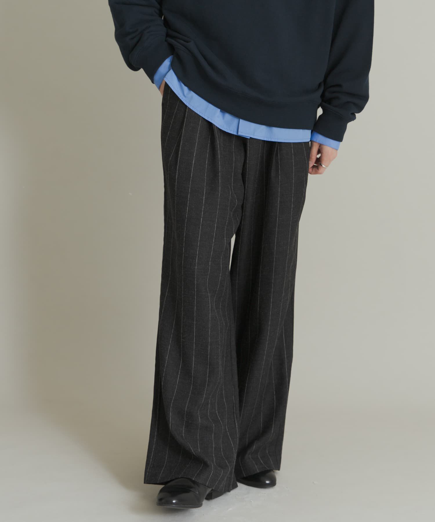 SENSE OF PLACE by URBAN RESEARCH「ウールタッチストライプワイドフレアパンツ」|その他|