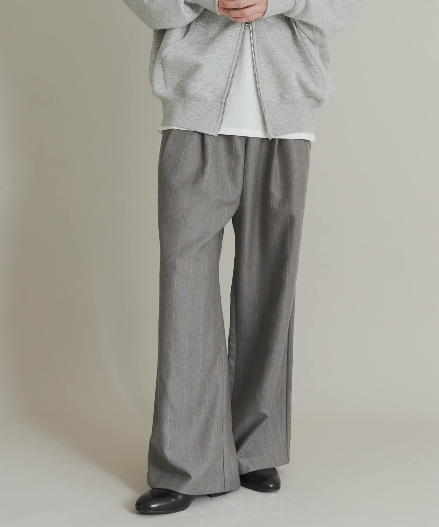 SENSE OF PLACE by URBAN RESEARCH「ウールタッチストライプワイドフレアパンツ」|その他|