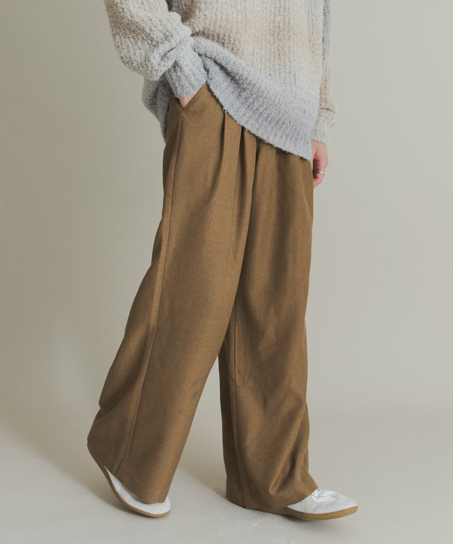 SENSE OF PLACE by URBAN RESEARCH「ウールタッチストライプワイドフレアパンツ」|その他|