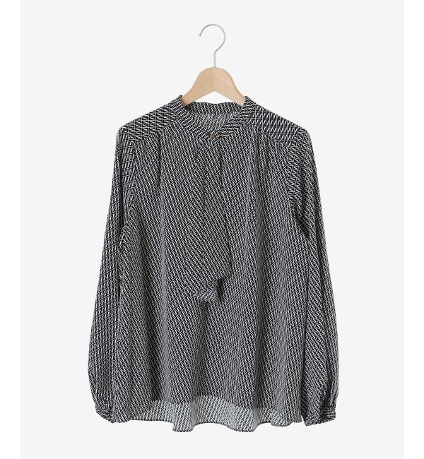 le.coeur blanc「《手洗い可能》デシンキカプリントスカーフタイブラウス」|シャツ・ブラウス|