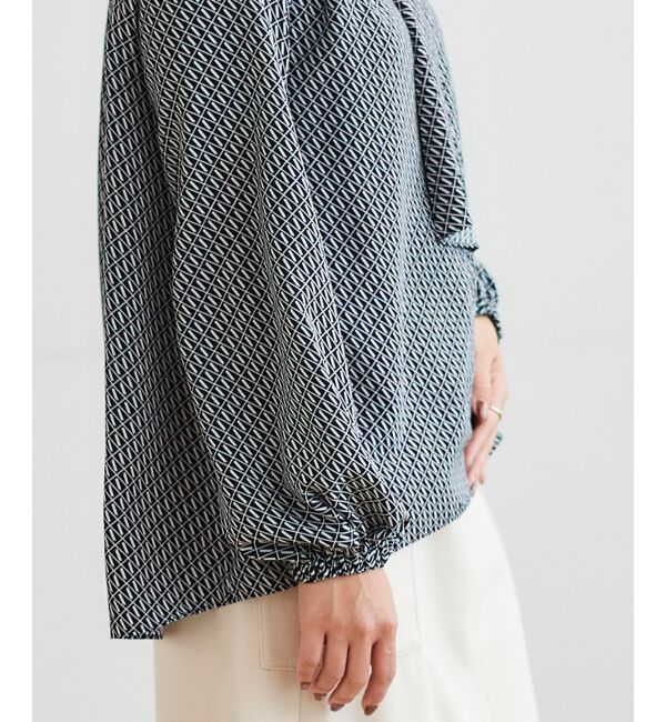 le.coeur blanc「《手洗い可能》デシンキカプリントスカーフタイブラウス」|シャツ・ブラウス|