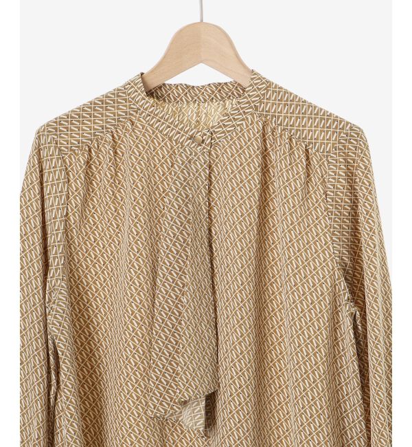 le.coeur blanc「《手洗い可能》デシンキカプリントスカーフタイブラウス」|シャツ・ブラウス|