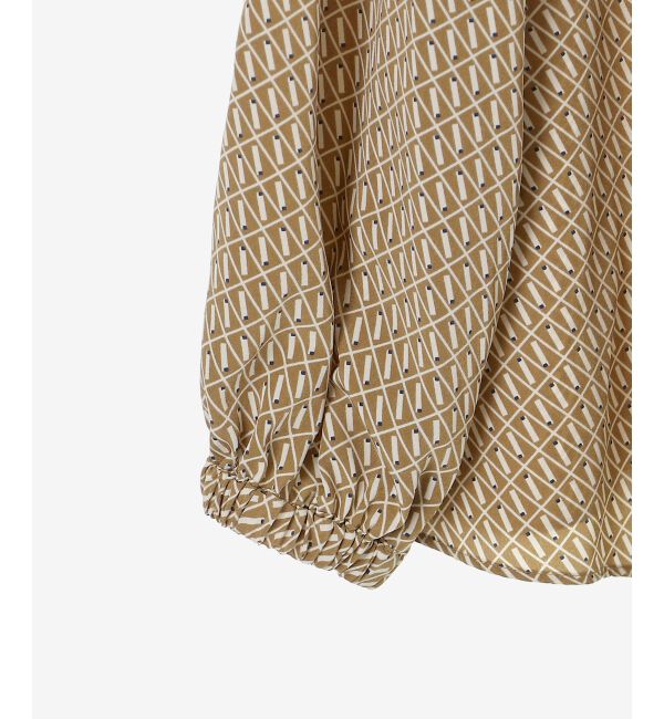 le.coeur blanc「《手洗い可能》デシンキカプリントスカーフタイブラウス」|シャツ・ブラウス|