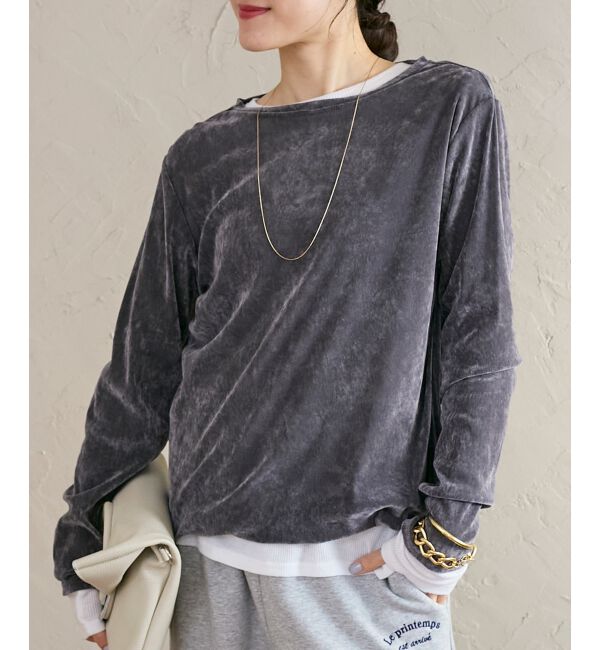  「シアーベロアロンT」|Tシャツ・カットソー|