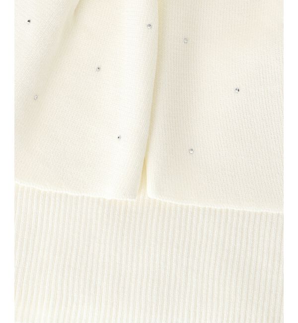  「パールチェーンビジューリボンニット」|ニット・セーター|