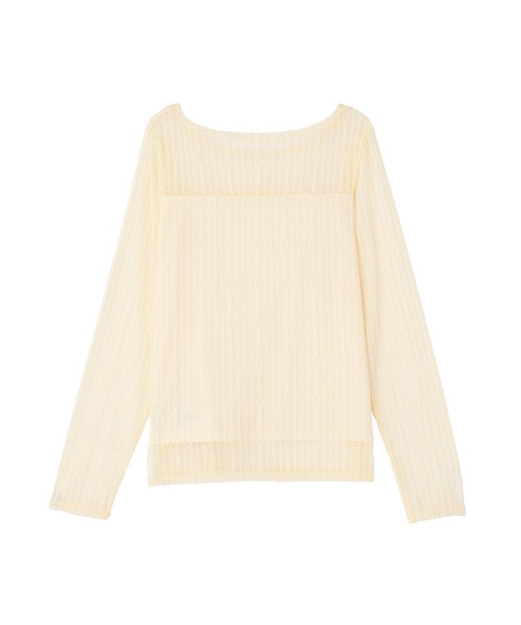 earth music&ecology「レースドッキングボートネックプルオーバー」|Tシャツ・カットソー|