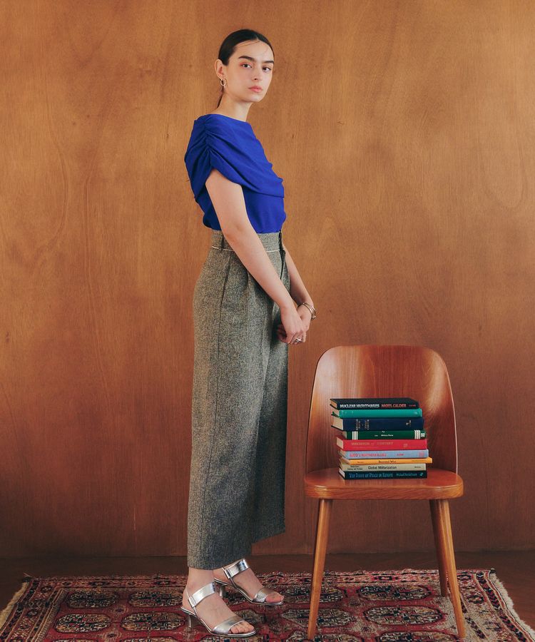 YECCA VECCA「シャーリングオフショルニット」|ニット・セーター|