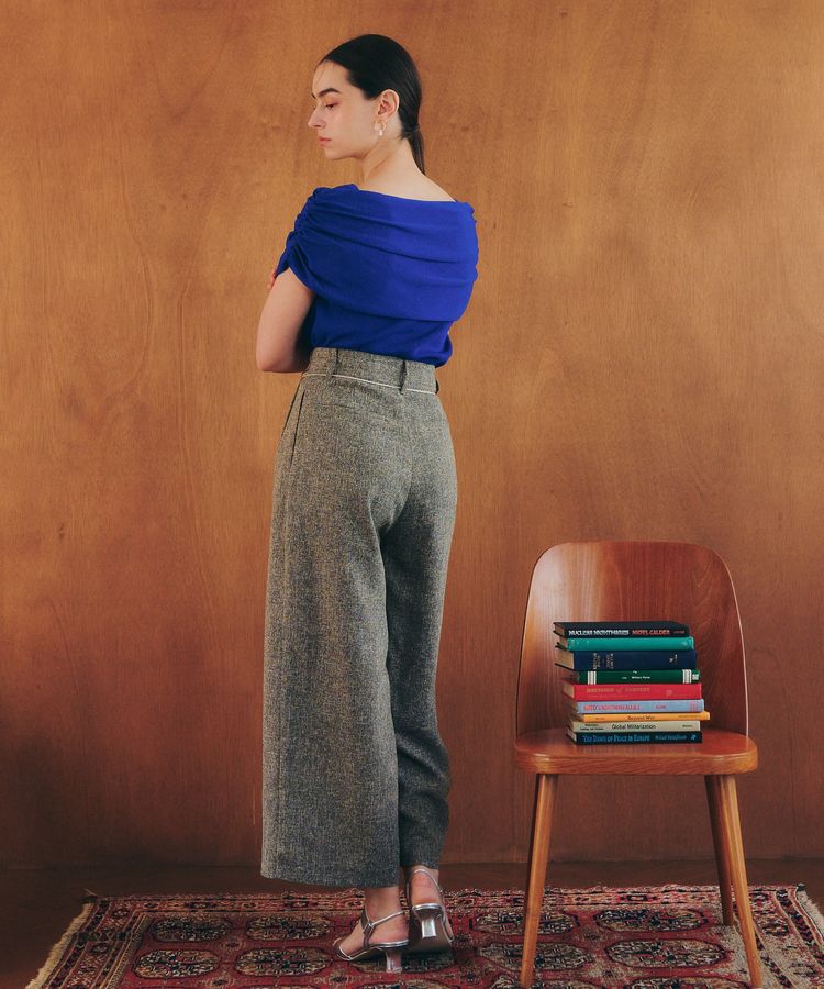 YECCA VECCA「シャーリングオフショルニット」|ニット・セーター|