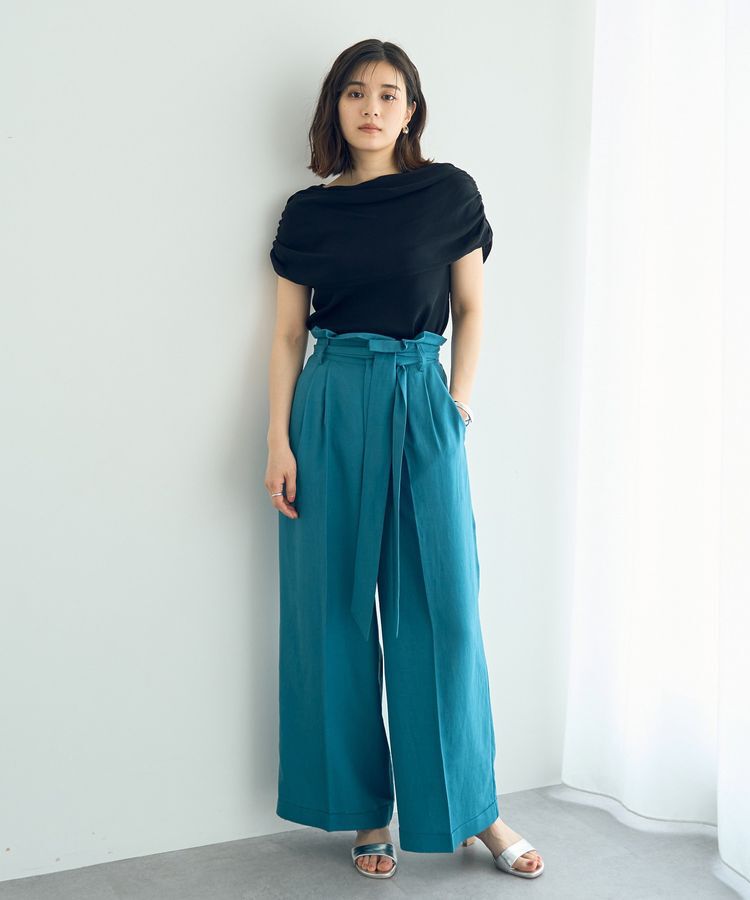 YECCA VECCA「シャーリングオフショルニット」|ニット・セーター|