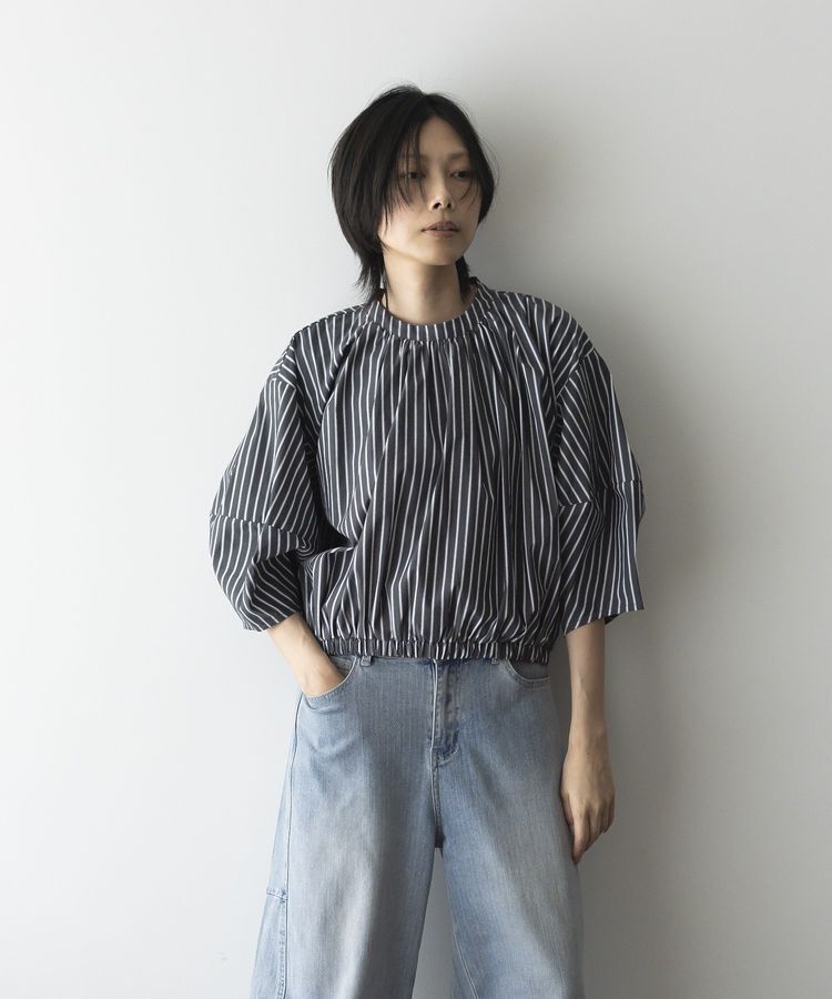 GARAGE OF GOOD CLOTHING「ストライプタックプルオーバーB」|シャツ・ブラウス|