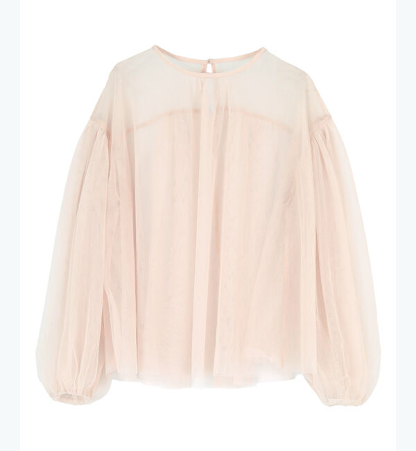 titivate「シアーボリュームスリーブトップス」|Tシャツ・カットソー|ライトピンク