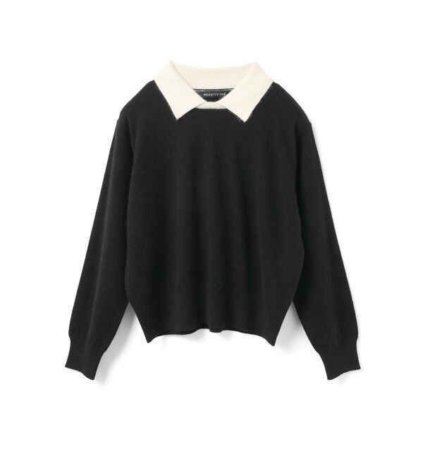 mizuiro ind「mizuiro ind ハイゲージ襟付きプルオーバー」|ニット・セーター|