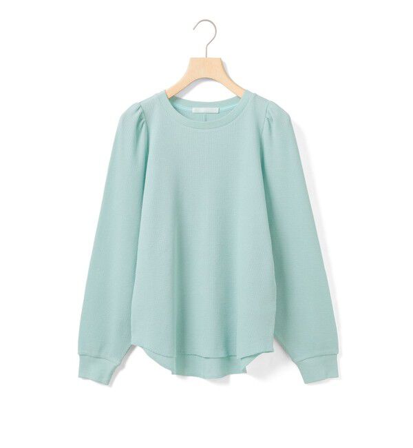 MARMARMAR「MARMARMAR パフスリーブワッフルプルオーバー」|Tシャツ・カットソー|ミント