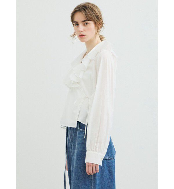 MARMARMAR「MARMARMAR ラッフルフリルカシュクールブラウス」|シャツ・ブラウス|