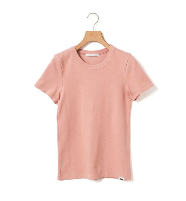 MARMARMAR「MARMARMAR ハーフスリーブリブTシャツ」|Tシャツ・カットソー|ピンク