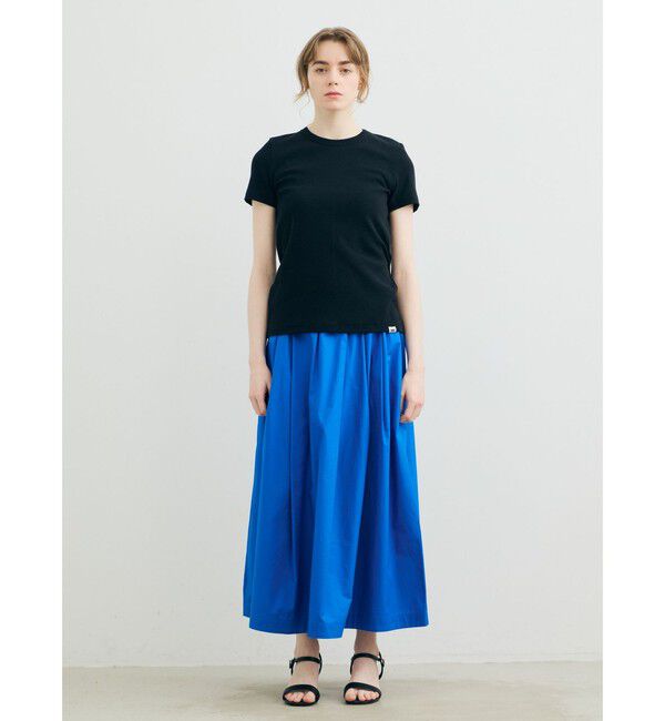 MARMARMAR「MARMARMAR ハーフスリーブリブTシャツ」|Tシャツ・カットソー|ブラック