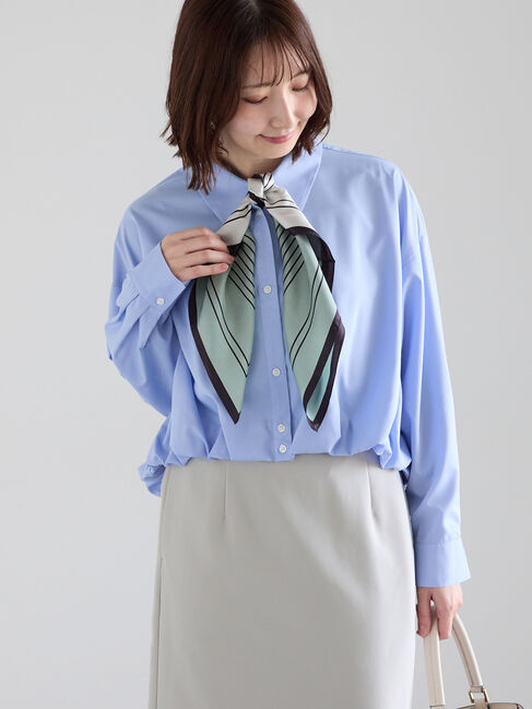 Te chichi「バルーンヘムシャツ」|シャツ・ブラウス|サックスブルー