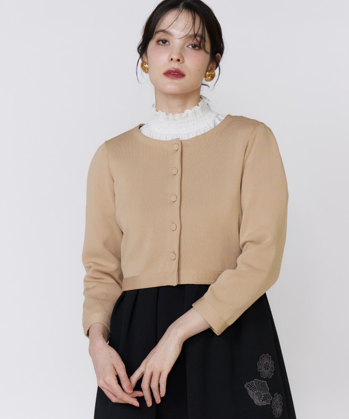 Maglie le cassetto「《M Maglie le cassetto》くるみ釦ニットカーディガン」|カーディガン|