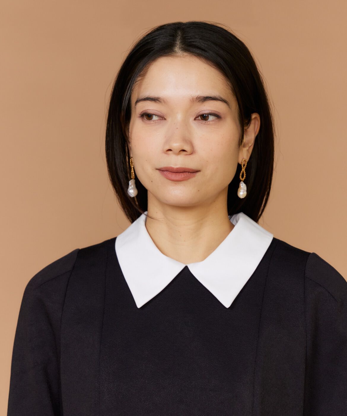 INED「《大きいサイズ》ペプラムトップス」|シャツ・ブラウス|