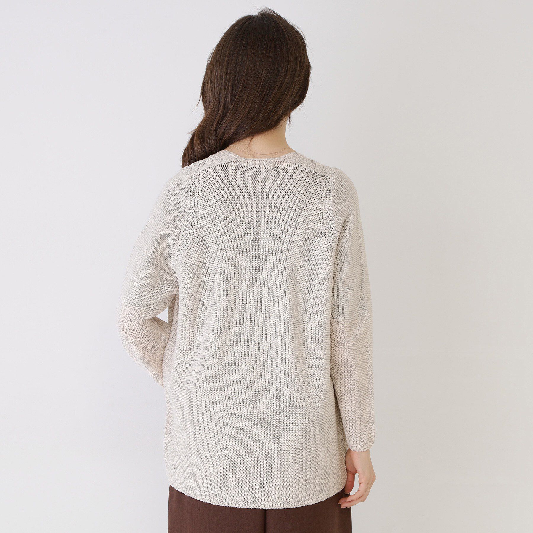 COUP DE CHANCE「【手洗い可／日本製／清涼感／ヒップ丈】麻調着流しカーディガン」|カーディガン|