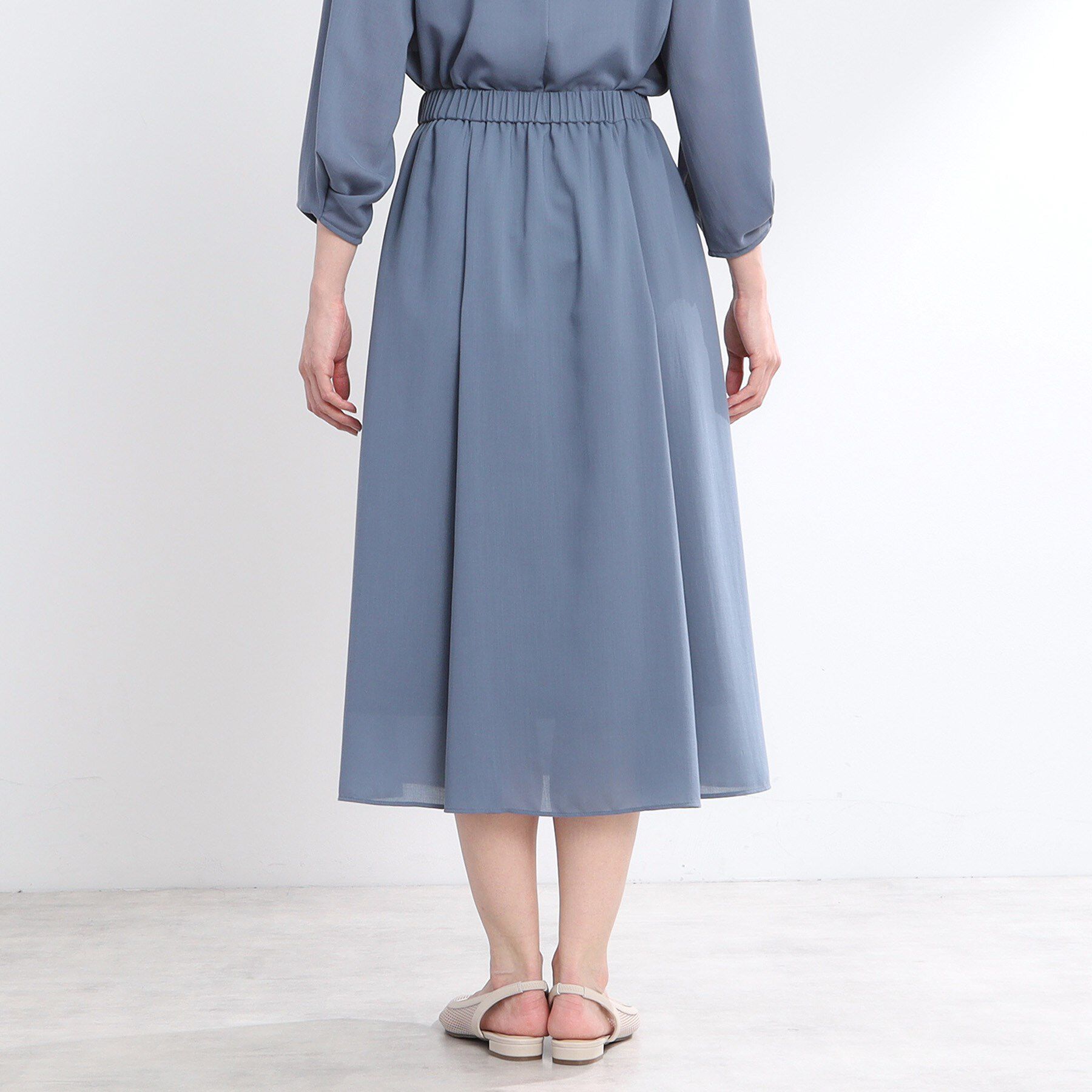 Reflect「【マシンウォッシュ可／ウエスト総ゴム／セットアップ可】エアリーロングスカート」|スカート|