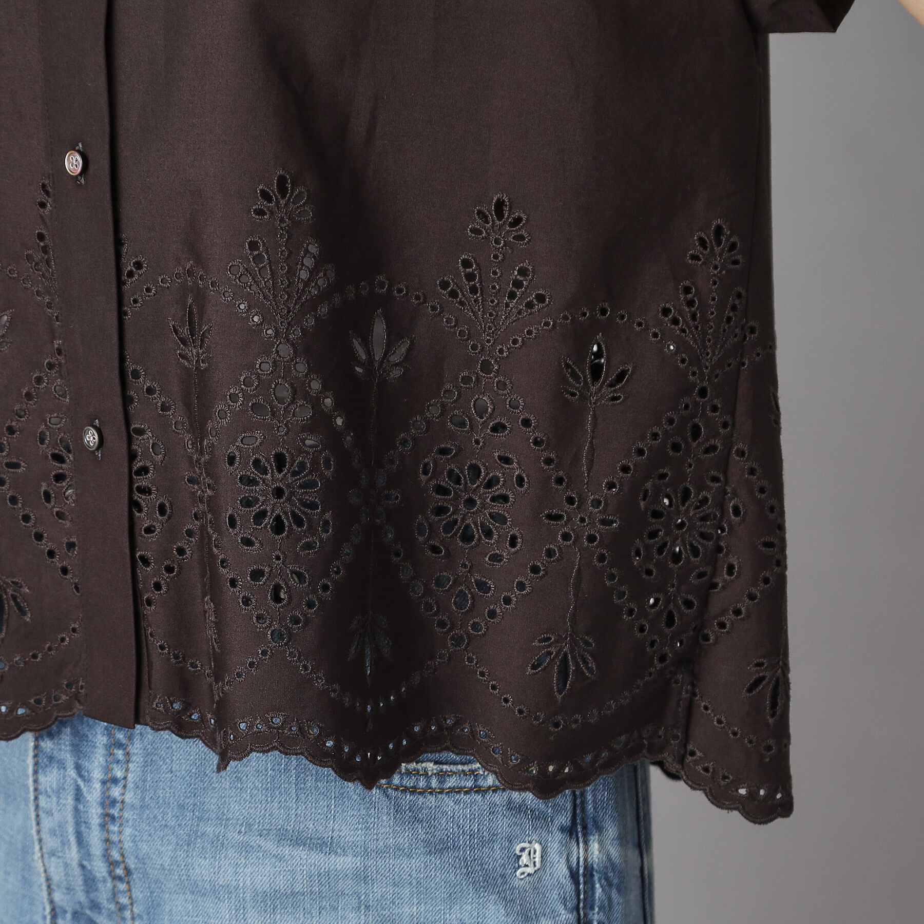 DRESSTERIOR「TICCA（ティッカ）レースフレンチシャツ」|シャツ・ブラウス|